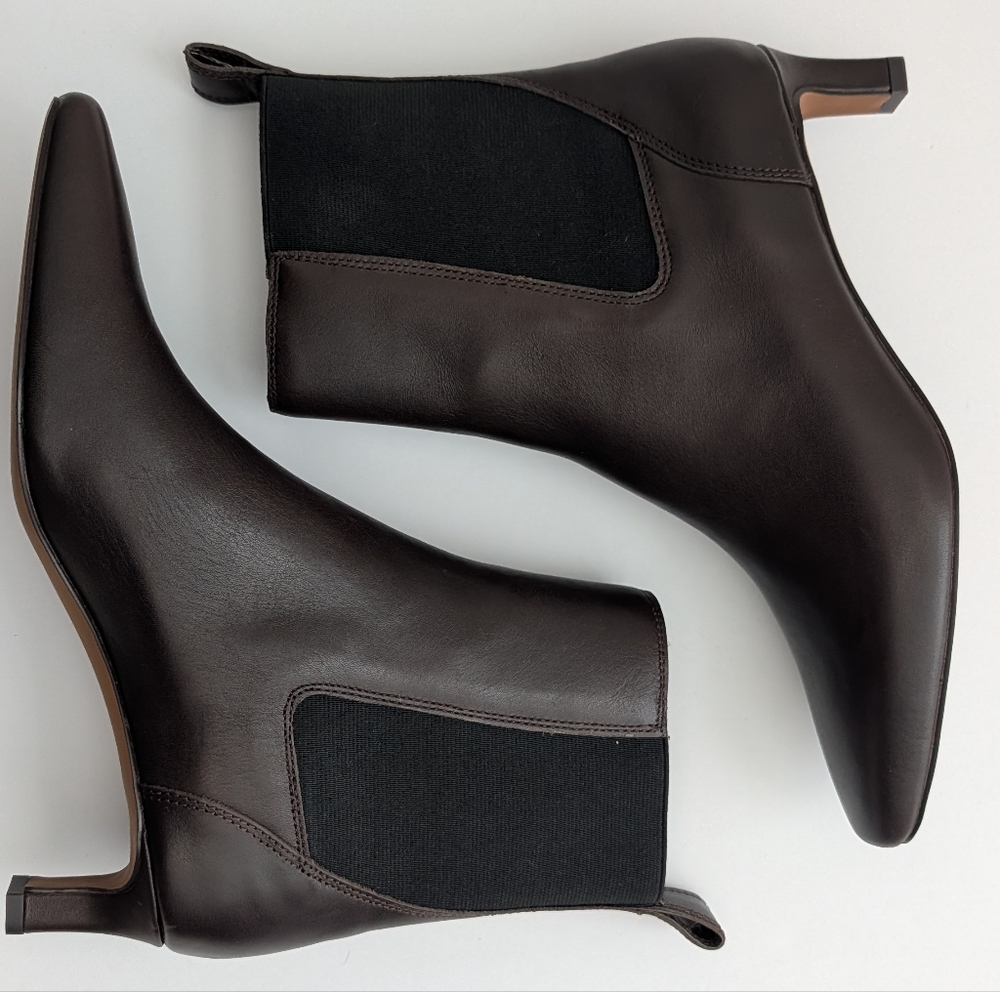 Madewell The Dimes Chelsea Boots Size 8 Turkish Coffee Brown Leather - Picture 3 of 9